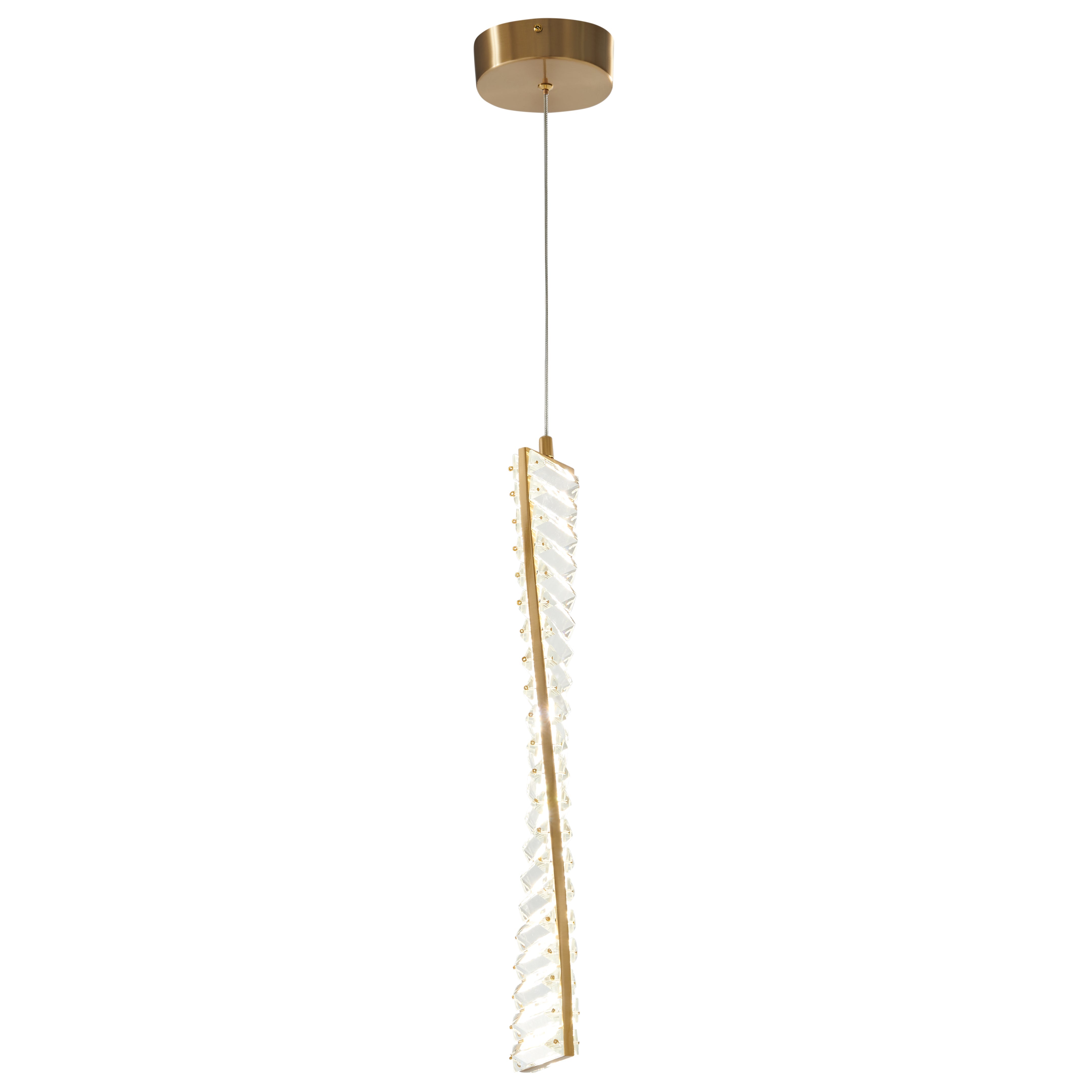 Colgante LED Efell // Oro cepillado