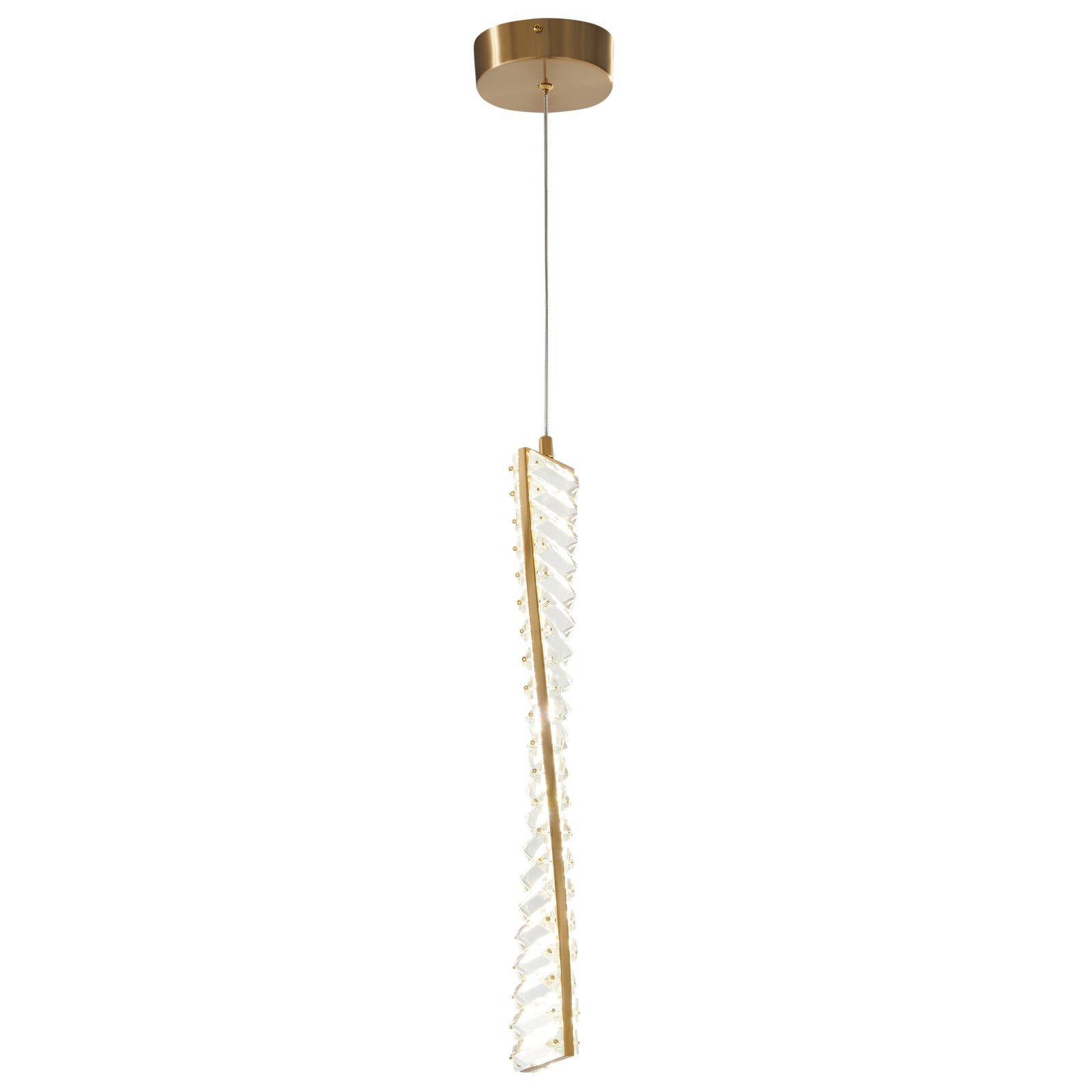 Colgante LED Efell // Oro cepillado