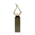 Escultura de yoga blanca con base gris