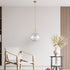 Lámpara colgante LED Atlas 1 // Cristal y oro