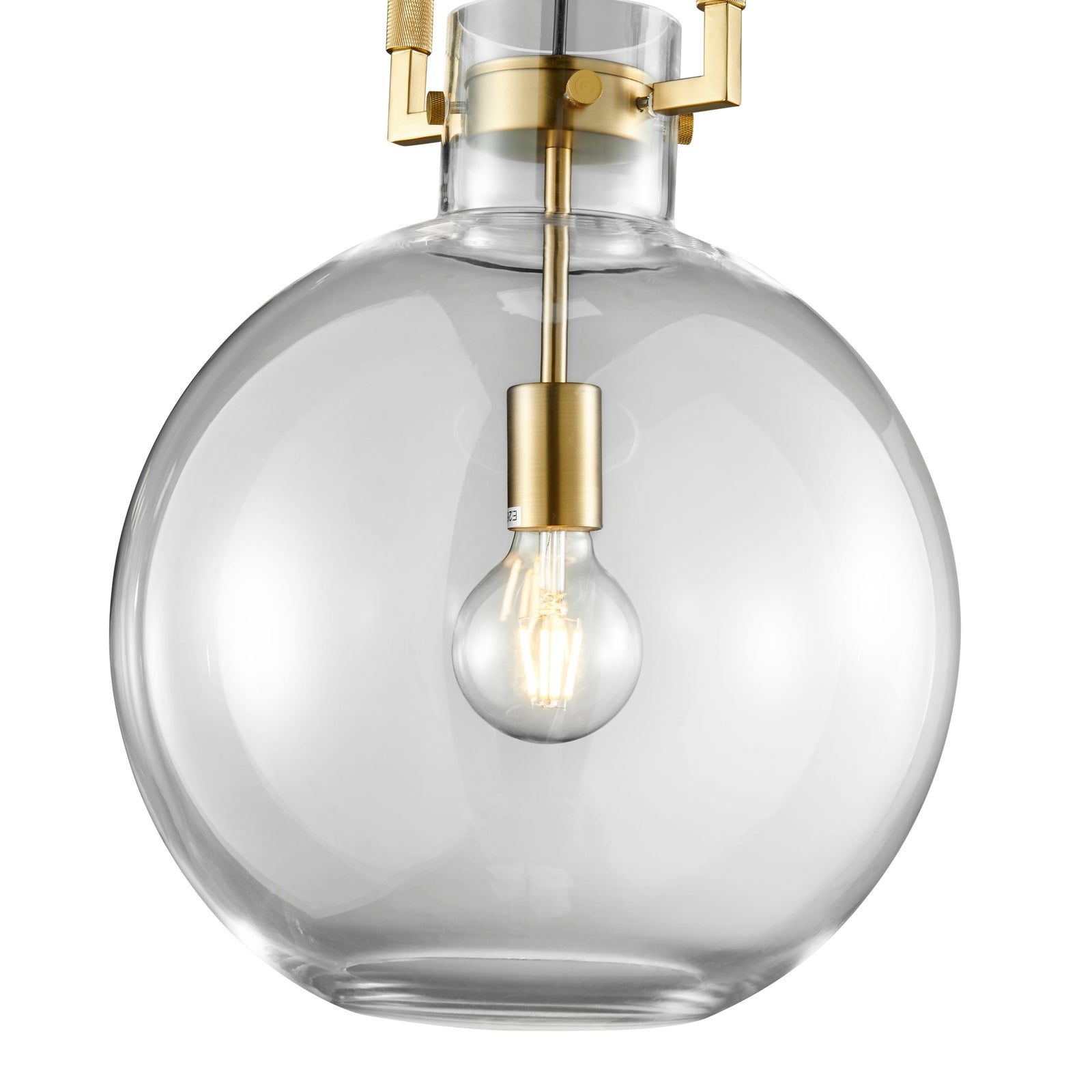 Lámpara colgante LED Atlas 1 // Cristal y oro