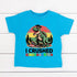 I Crushed Kindergarten T-Rex Dinosaur Graduation T-Shirt for Kids