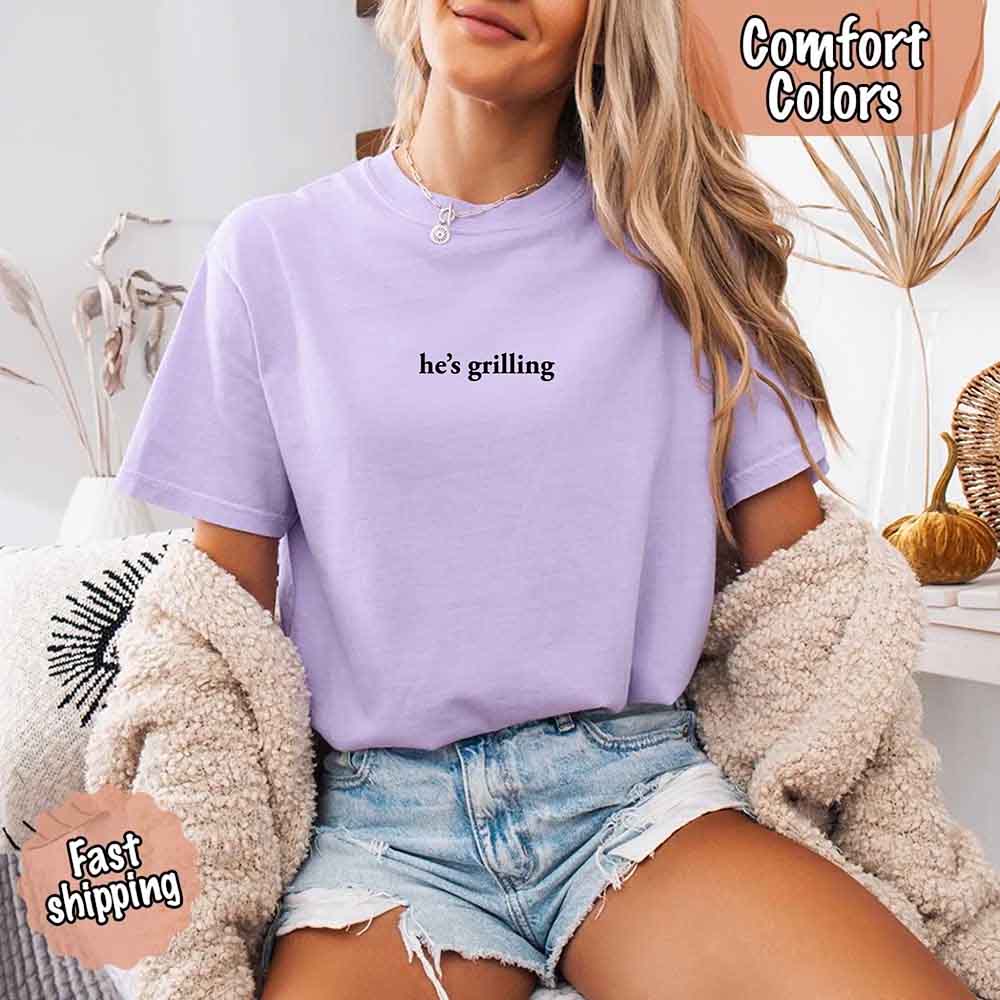 He’s Grilling – Funny Summer BBQ Shirt for Women