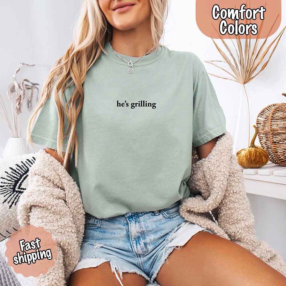 He’s Grilling – Funny Summer BBQ Shirt for Women