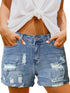 Patriotic Distressed Denim Shorts