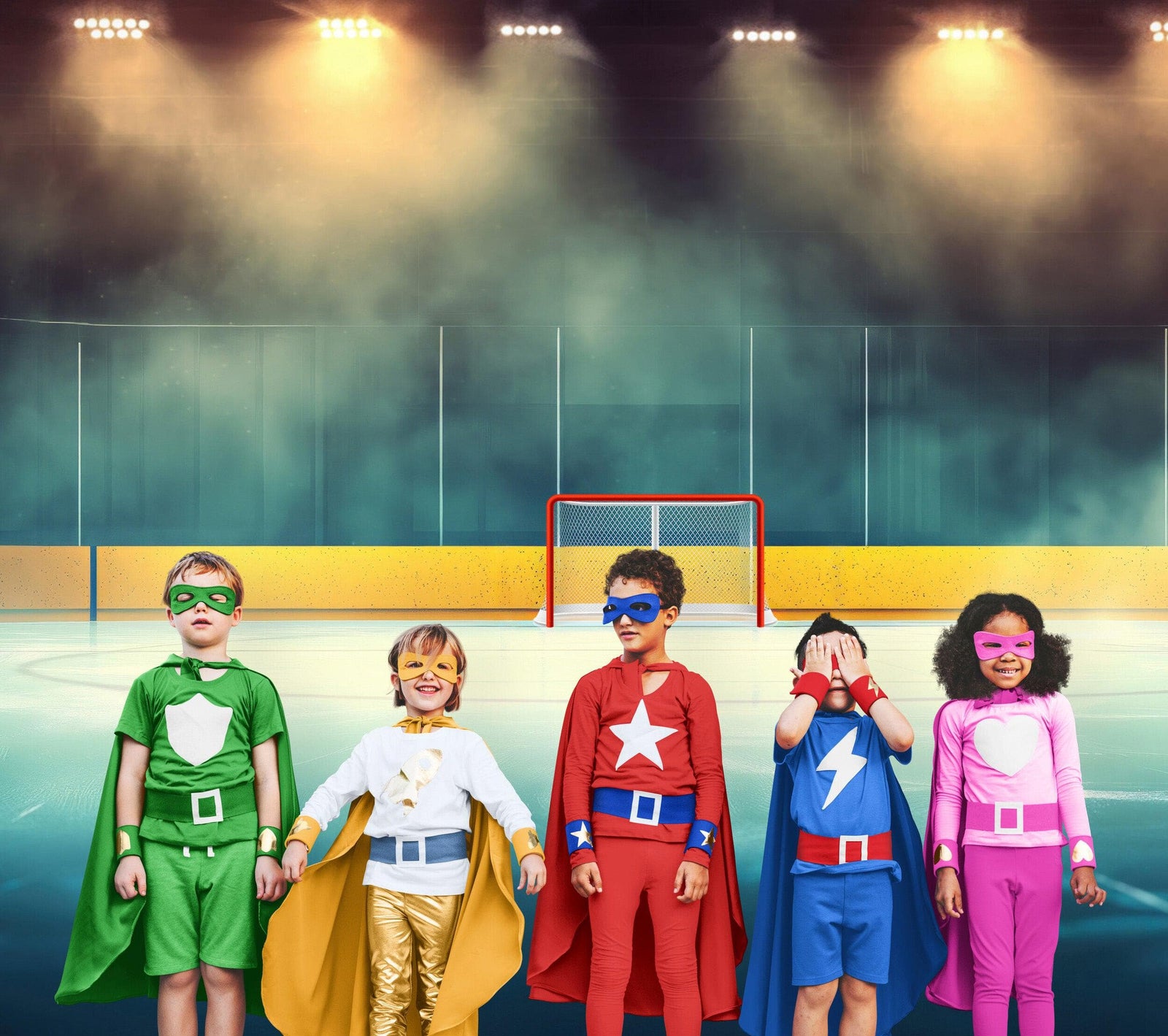 Hockey Rink Wallpaper Mural. Sports Theme Decor. #6958