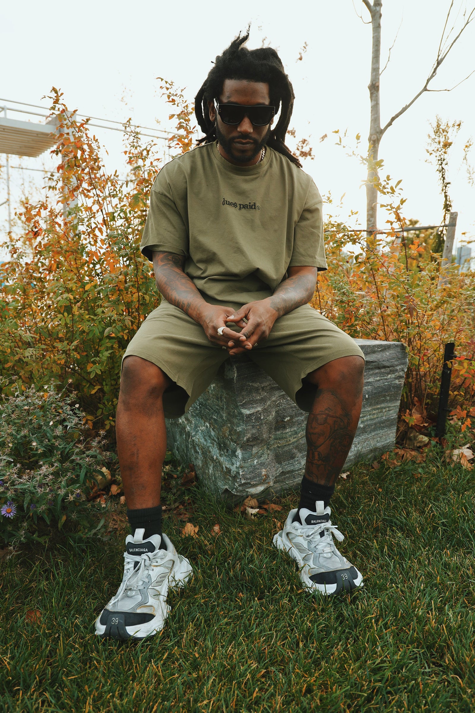 Dues Paid (Military Green - Shorts)