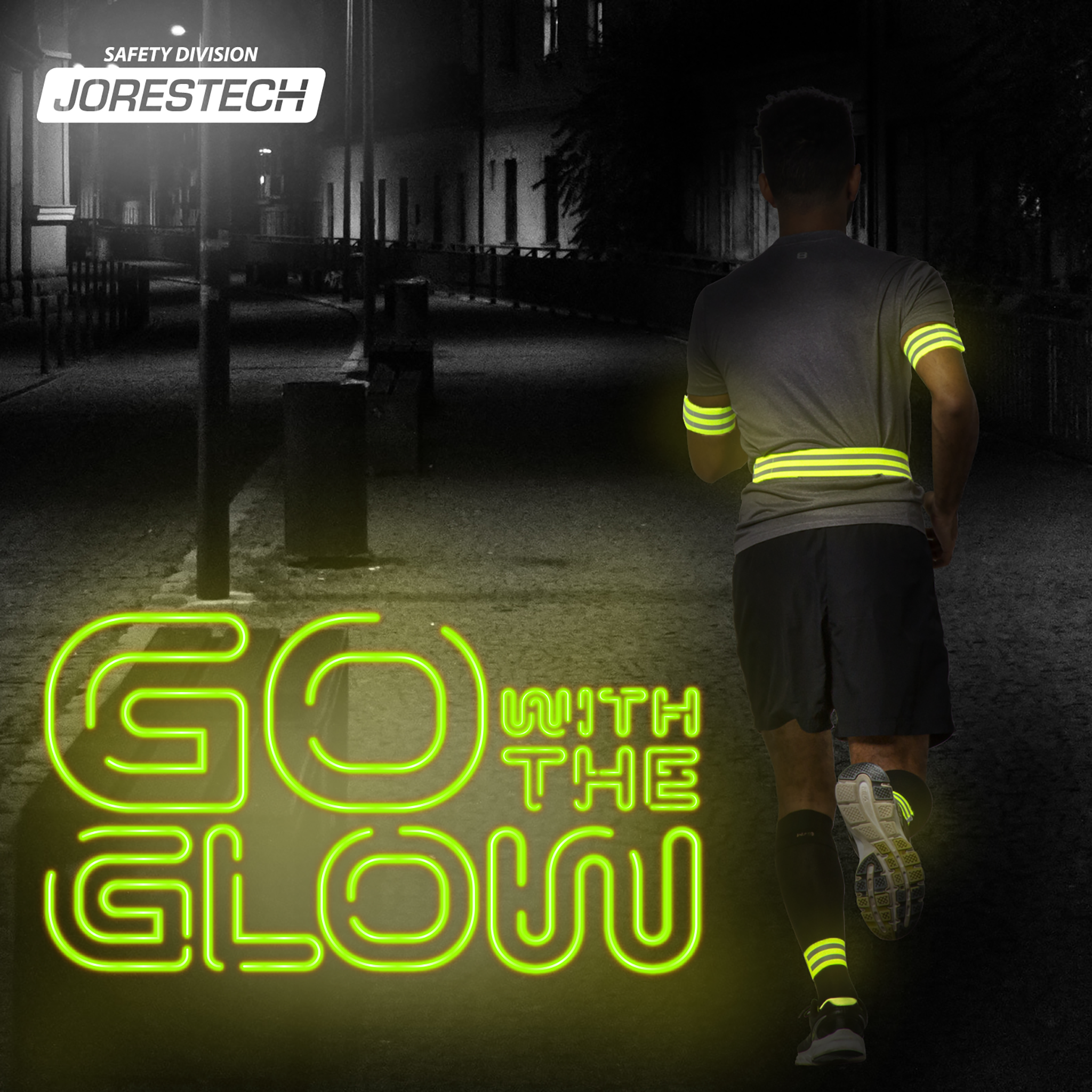 Hi-Vis Reflective Safety Bands with Mesh Storage Bag – Pack of 6