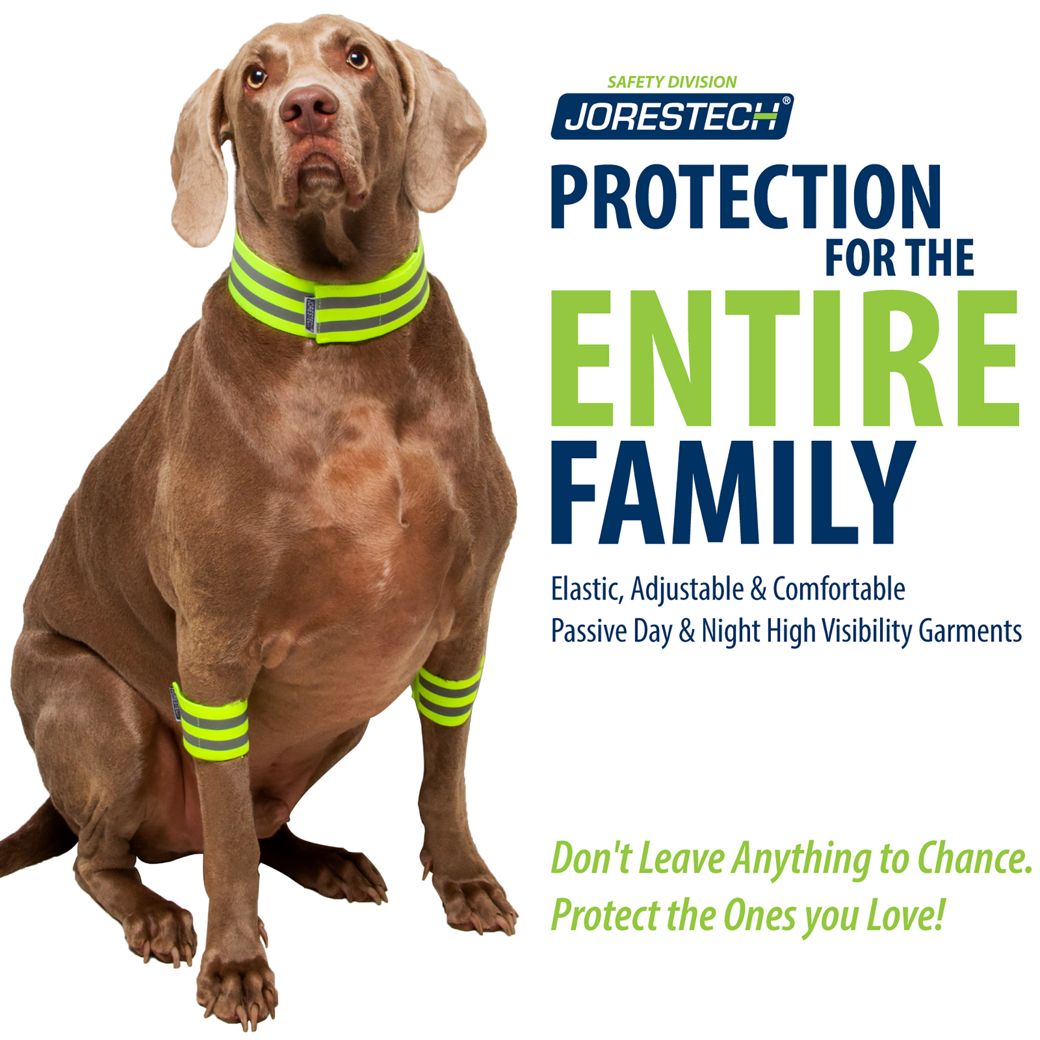 Hi-Vis Reflective Safety Bands with Mesh Storage Bag – Pack of 6