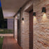 Lámparas de pared LED impermeables de aluminio para exteriores, de color negro y gris, para jardín y porche