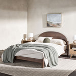 Cama Elias de madera maciza con cabecero arqueado