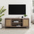 Mueble de TV de 58" con 2 puertas de madera y ratán