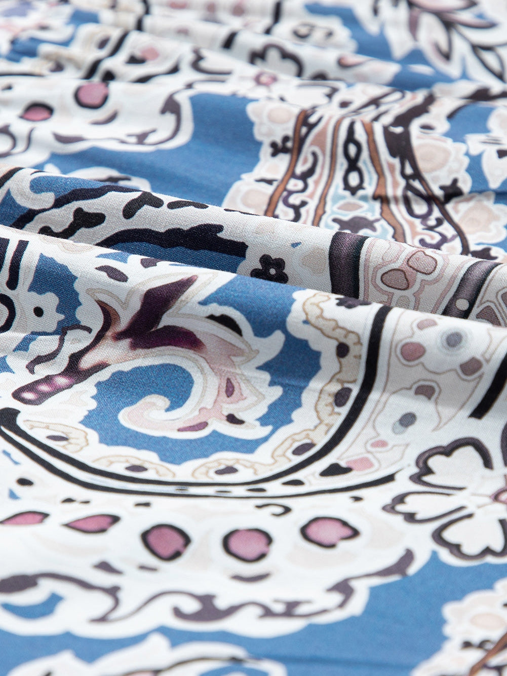 Paisley Print Maxi Dress with Off-Shoulder Design