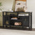 Aparador tipo buffet y mueble de TV de estilo transicional de 2 puertas y 58" Hattie