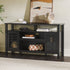 Aparador tipo buffet y mueble de TV de estilo transicional de 2 puertas y 58" Hattie