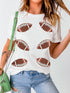 Cute Sequin Football Top