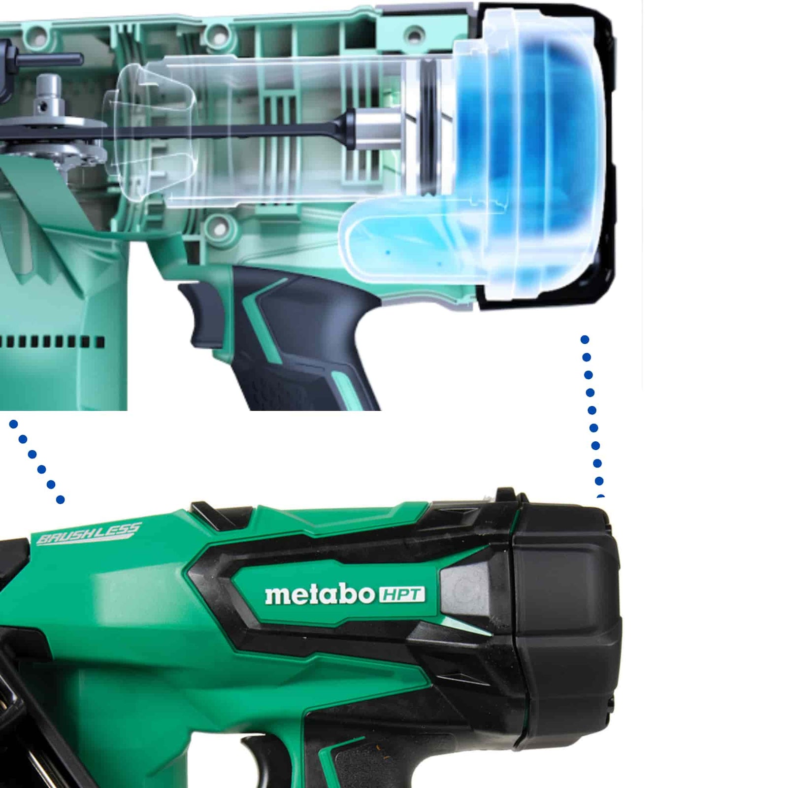 Metabo HPT NR1890DCSTM 18V MultiVolt Cordless 3-1/2