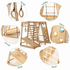 6 in 1 Indoor Jungle Gym for Toddler: Playground + Swings Set + Slide Board + Rope + Stairs