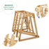 6 in 1 Indoor Jungle Gym for Toddler: Playground + Swings Set + Slide Board + Rope + Stairs
