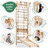 6 in 1 Wooden Swedish Wall / Climbing ladder for Children + Swing Set + Slide Board