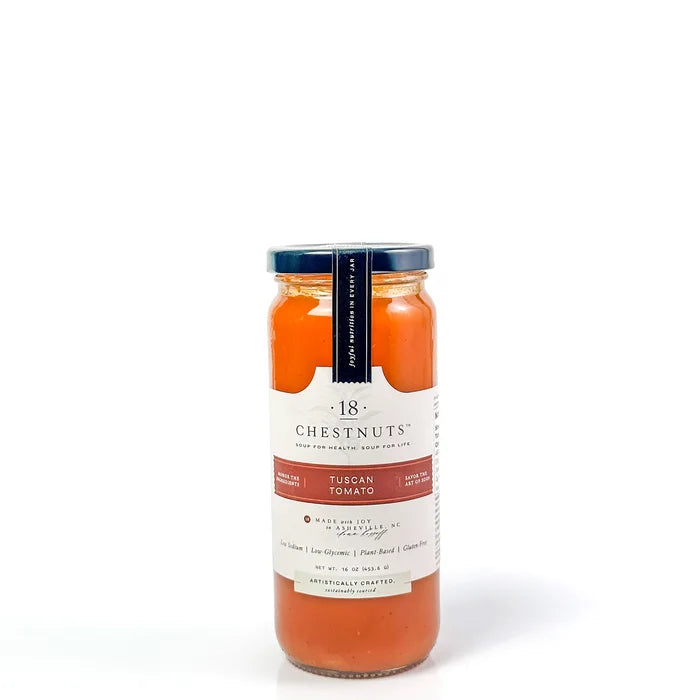 18 Castañas - Sopa de Tomate Toscana, 473 ml (Paquete de 6) - Estuche de Sopa Sin Gluten