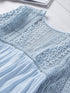 Crochet Insert Button-Down Blouse