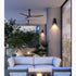 Lámparas de pared LED impermeables de aluminio para exteriores, de color negro y gris, para jardín y porche