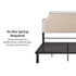Cama Queen tradicional de metal tapizada Mimi