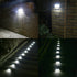 Luces LED solares para escalones de acero inoxidable | Encendido y apagado automático desde el anochecer hasta el amanecer | (Modelo 2024) 
