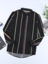 Versatile Striped Button-Up Shirt