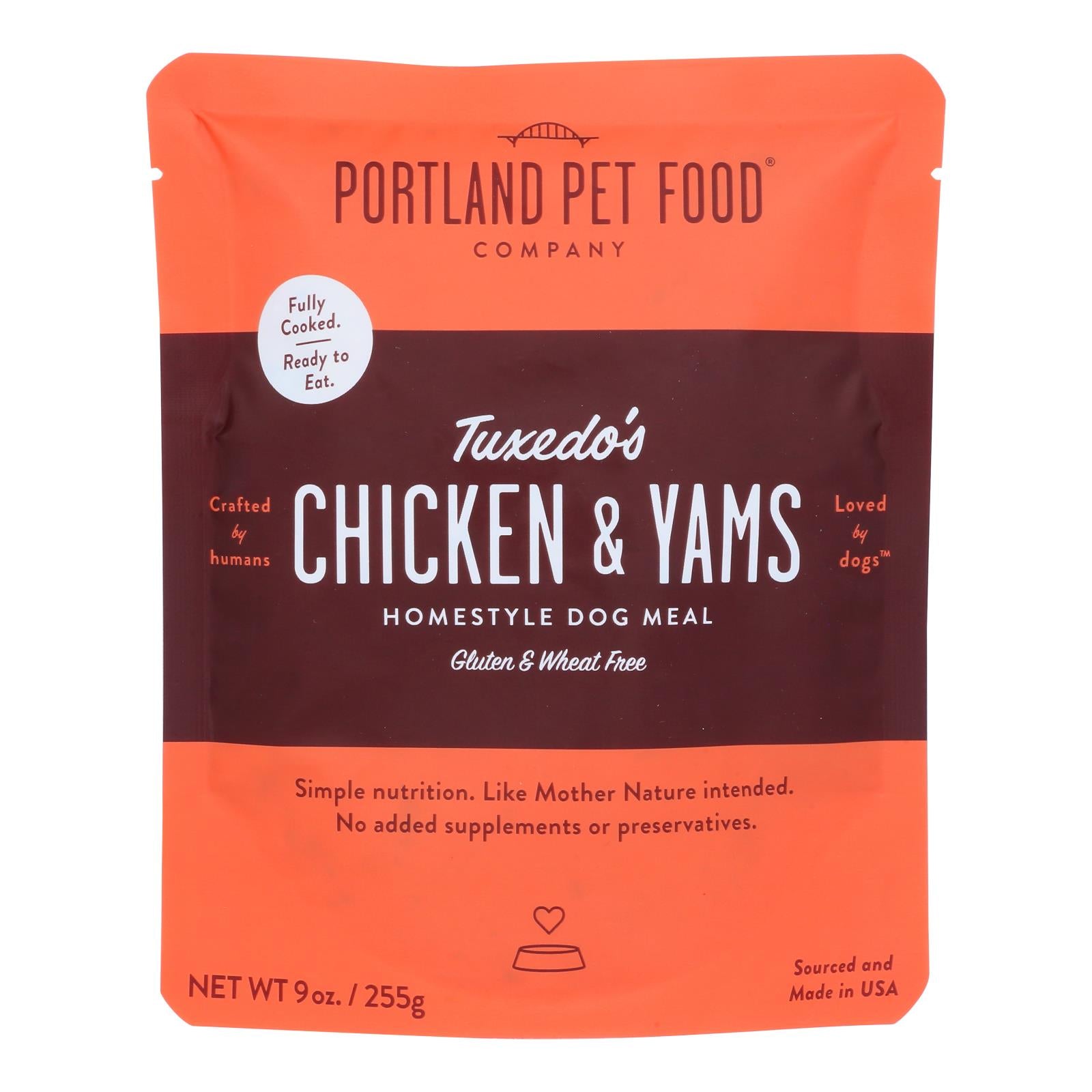 Comida casera para perros con ñame de pollo de Portland Pet Food Company (paquete de 8 - 254 g)