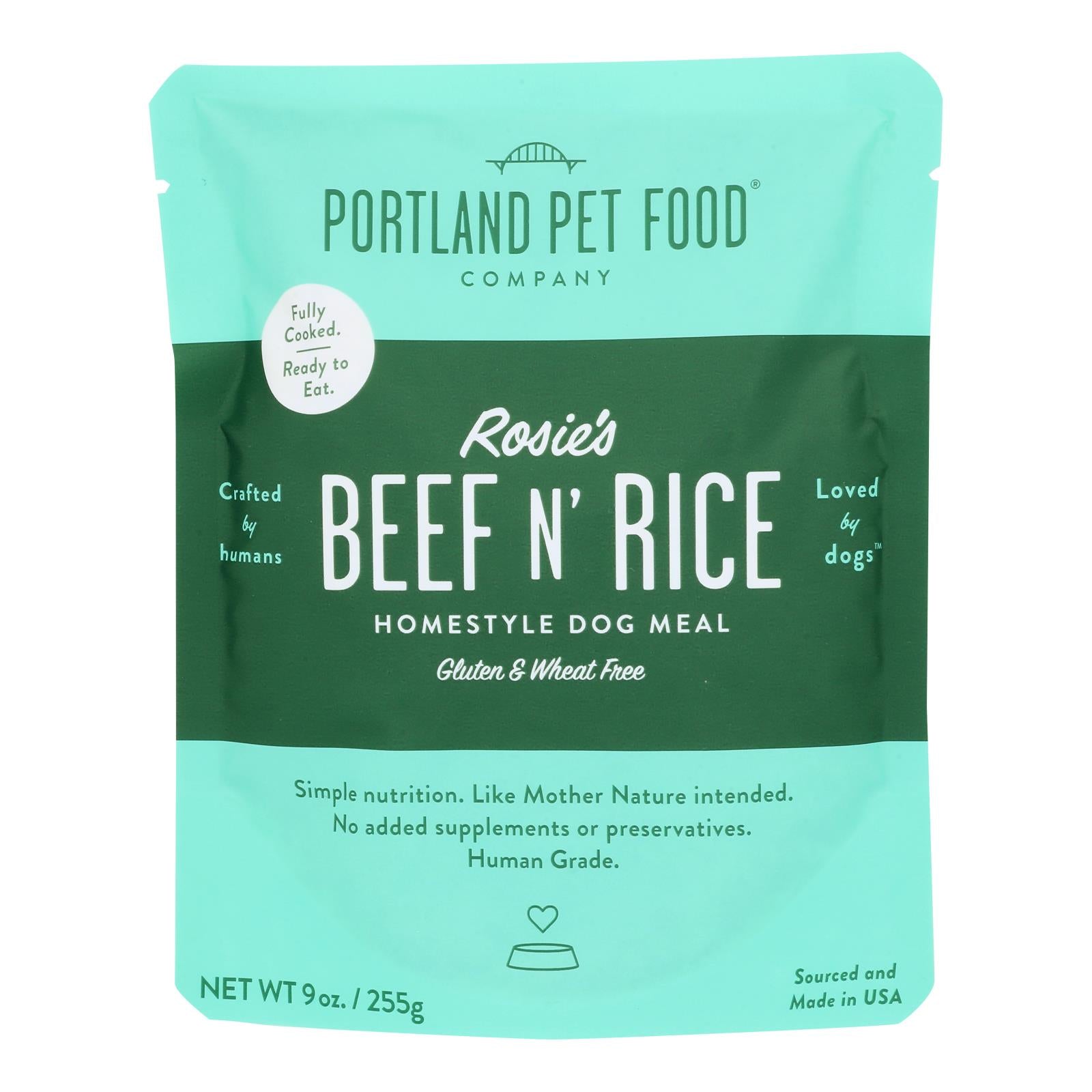 Portland Pet Food Company - Comida casera para perros con carne y arroz (paquete de 8-9 oz)
