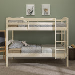 Cama litera de madera maciza Carolina de estilo transicional con dos camas individuales