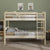 Cama litera de madera maciza Carolina de estilo transicional con dos camas individuales