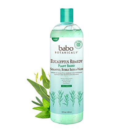 Champú y gel de baño Babo Botanicals Eucalyptus Remedy (paquete de 15 onzas líquidas)