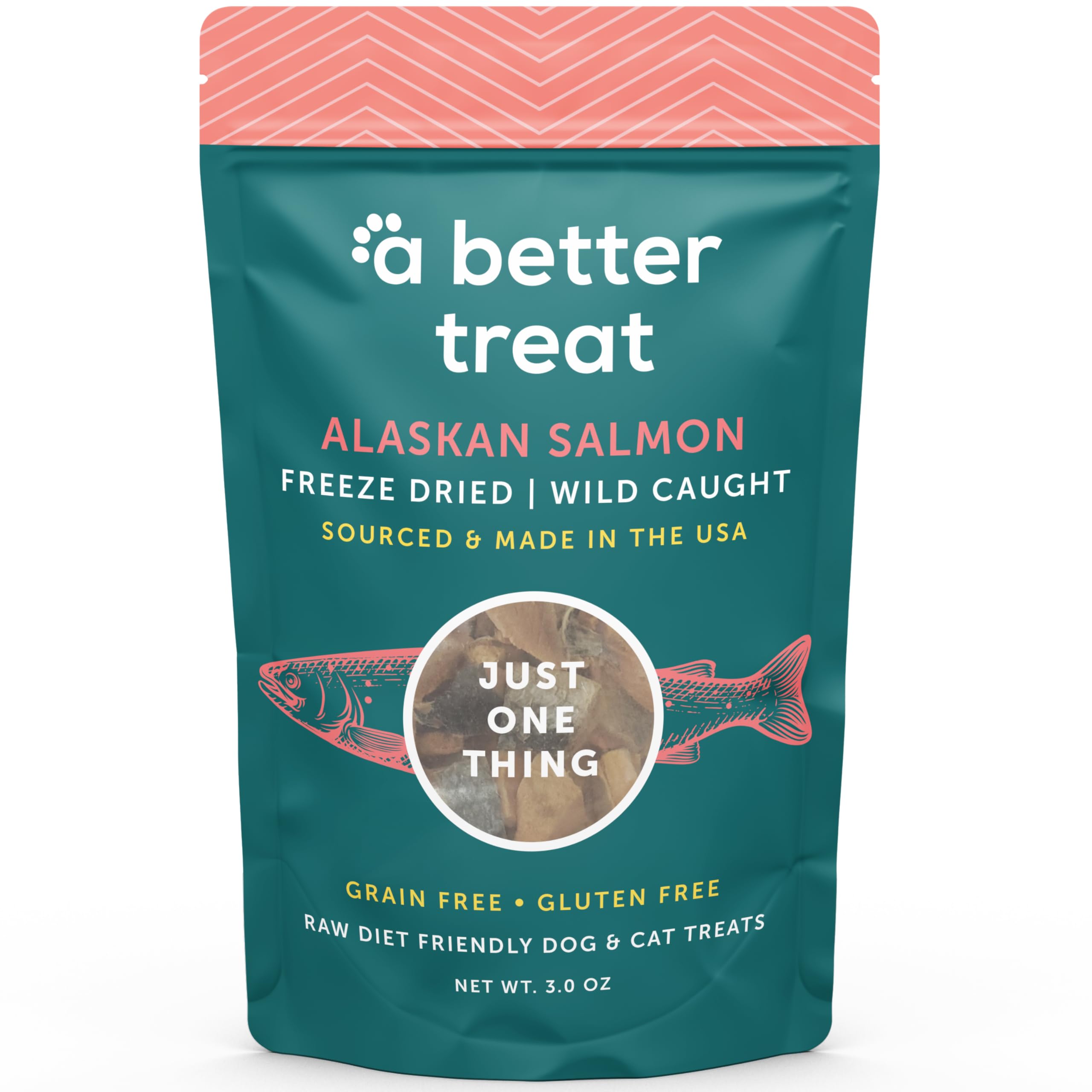 Un mejor capricho - Delicias de salmón crudo liofilizado, 85 g (paquete de 6) - Sin gluten ni cereales