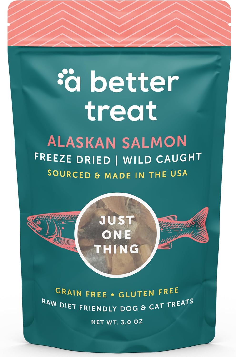 A Better Treat - Alimento crudo para perros con salmón, 3 lb (paquete de 5) - Hecho en EE. UU.