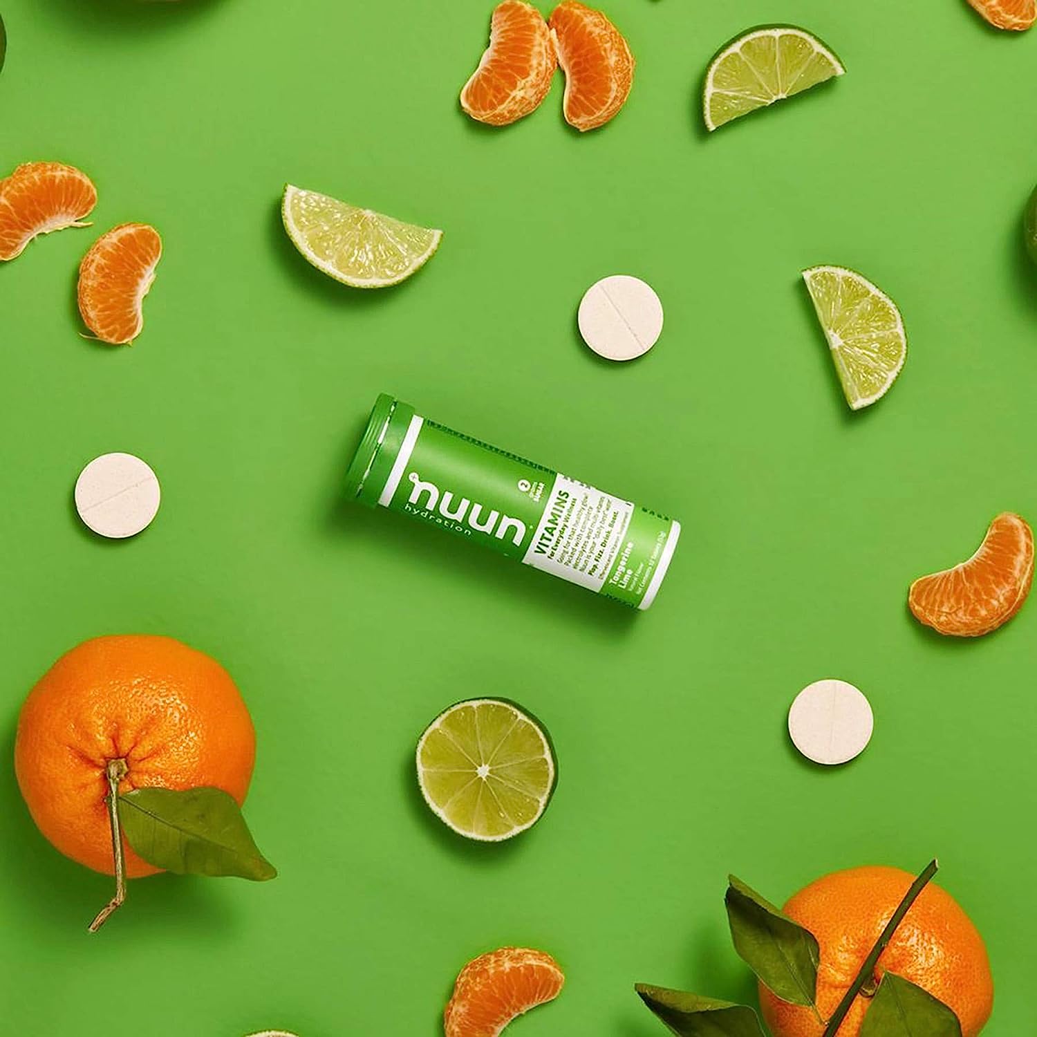 Tabletas Nuun Vitamins Drink - Mandarina y Lima (Paquete de 8 - 12 tabletas)