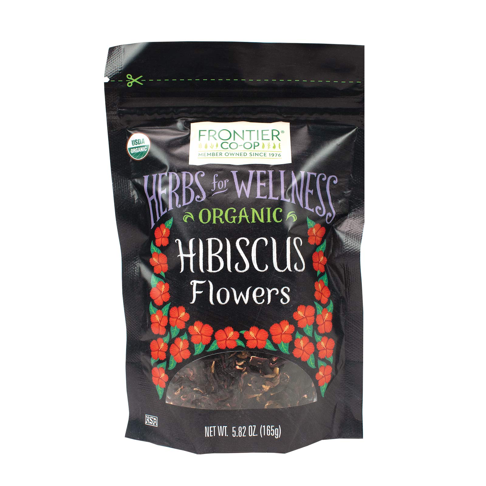 Productos Naturales Frontier Coop - Flores de Hibisco Orgánicas, 150 g (Paquete de 12) - Ingrediente para Té de Hierbas