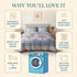 DaDa Bedding Bohemian Summertime White Blue Floral Paisley Bedspread Set (KSX-003)