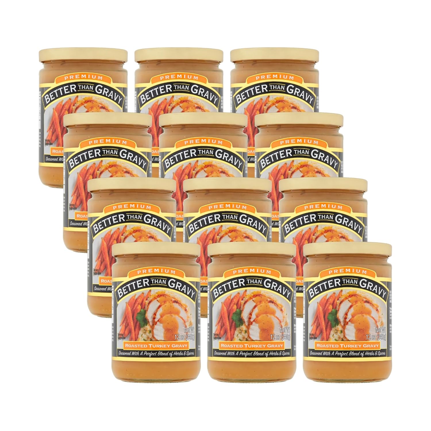 Better Than Gravy - Gravy Roasted Turkey, 12 oz (Pack of 12) - Ready To Serve