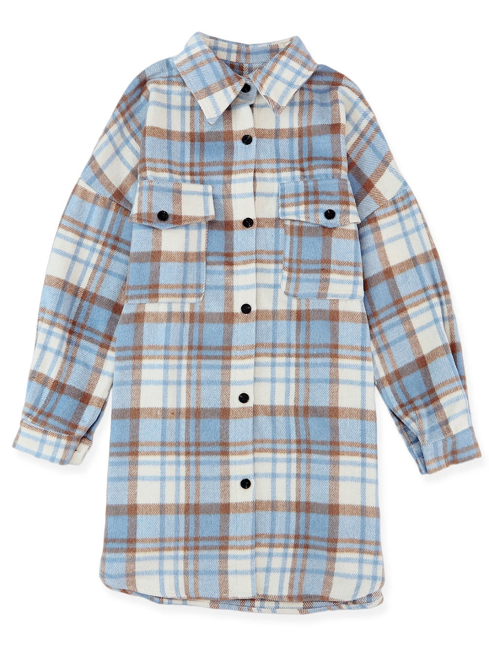 Women's Plaid Shirt Jacket