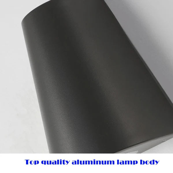 Lámparas de pared LED impermeables de aluminio para exteriores, de color negro y gris, para jardín y porche