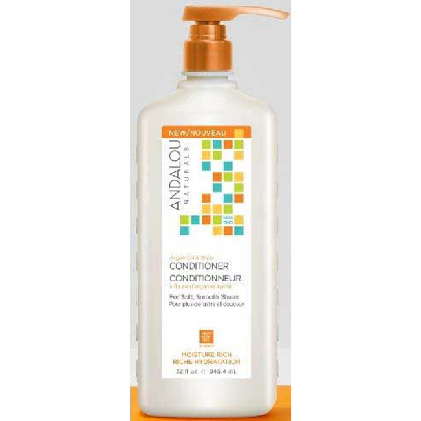 Acondicionador hidratante Andalou Naturals con aceite de argán y karité - 947 ml 