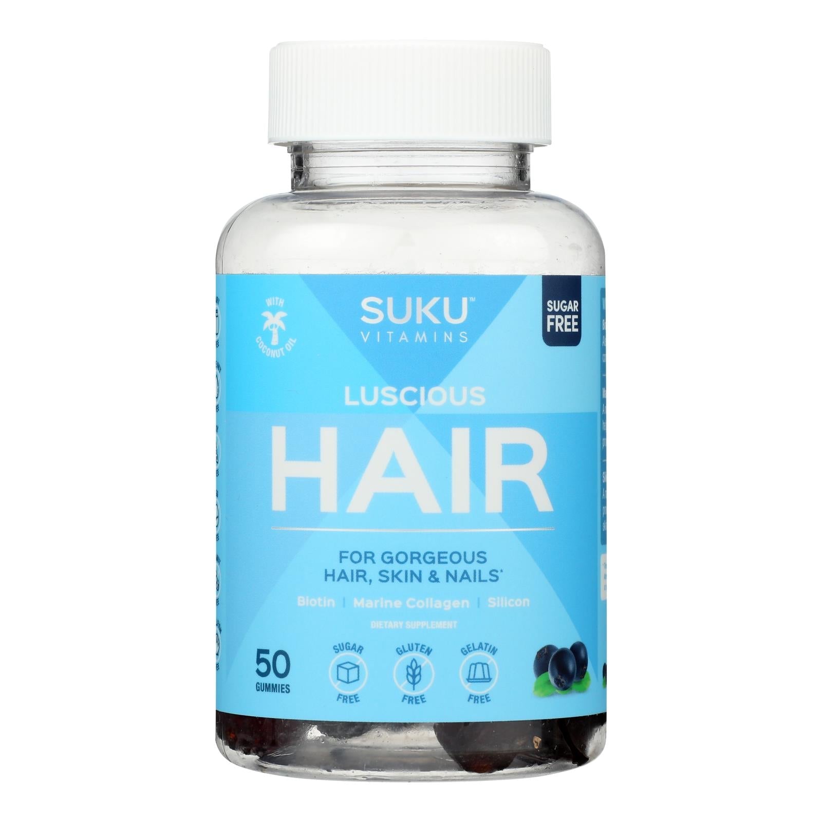 Gomitas Suku Vitamins para un cabello delicioso, 50 unidades