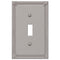 Imperial Bead Brushed Nickel Cast - 1 Toggle Wallplate