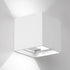 Lámpara de pared LED en forma de cubo de aluminio impermeable para exteriores en blanco y negro para jardín
