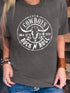 Cow Skull Graphic Tee, Rock n Roll Style