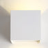 Lámpara de pared LED en forma de cubo de aluminio impermeable para exteriores en blanco y negro para jardín