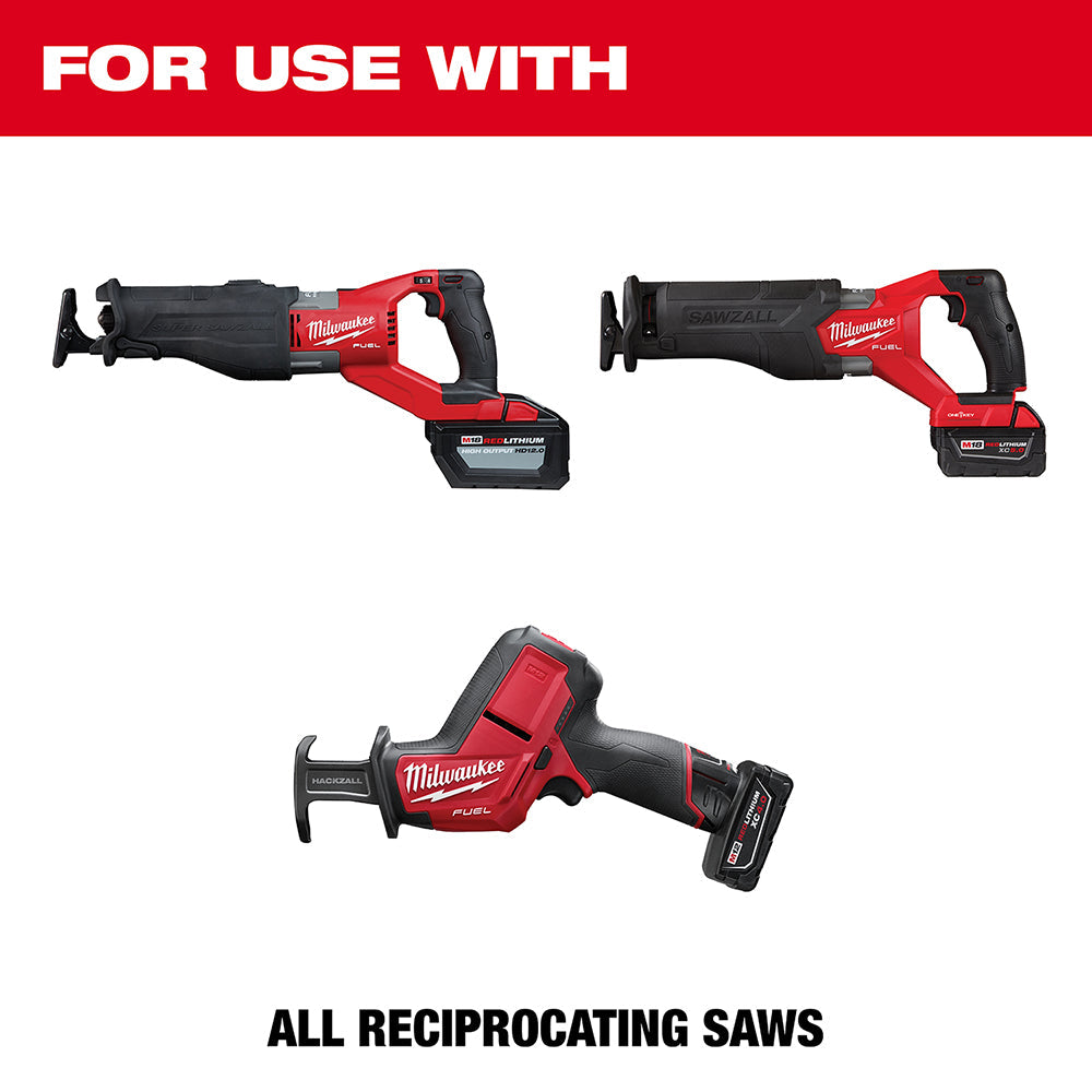 Milwaukee 48-00-5202 Hoja SAWZALL® con dientes de carburo TORCH™ de 9" y 8 TPI, paquete de 1